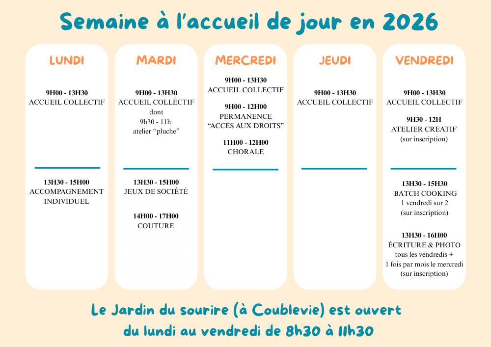 Planning hebdo accueil de jour